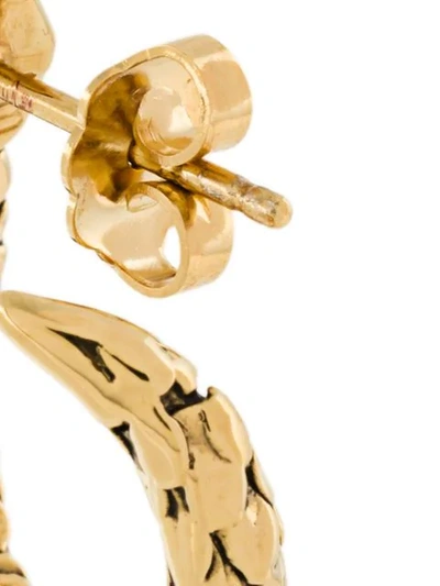 Shop Aurelie Bidermann Mini 'tao' Hoop Earrings In Metallic