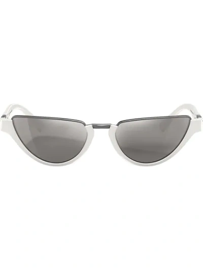 Shop Versace Cat Eye Sunglasses In White