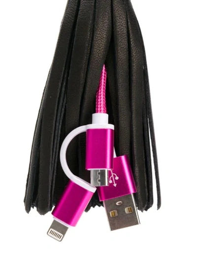 Shop Jérôme Dreyfuss Charging Tassel Keyring In Black