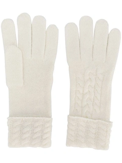 Shop N•peal Cable-knit Gloves In White