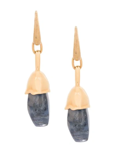 Shop Marni Stone Earrings In 00b60 Ocean