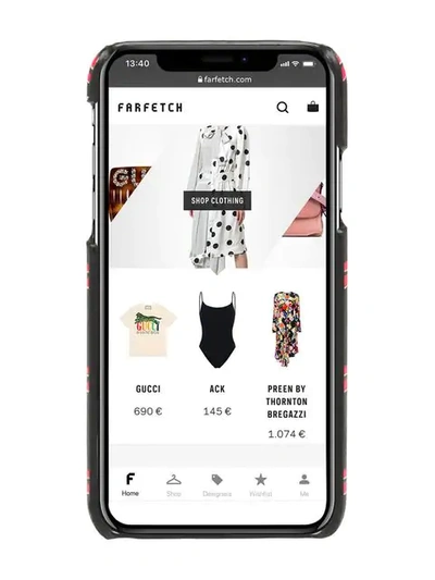 Shop Prada Iphone-hülle Mit Lippen In Black