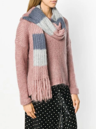 Shop Alysi Fringed Scarf - Pink