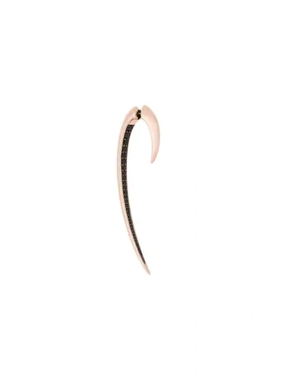 Shop Shaun Leane Black Spinel Large Hook Earring In Gold