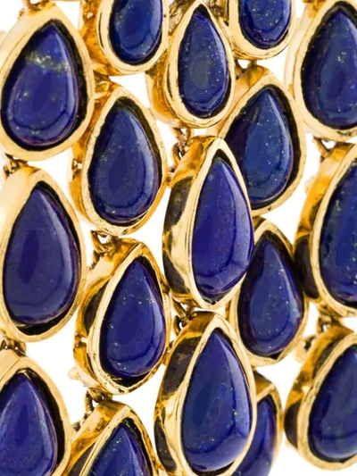 Shop Aurelie Bidermann Lapis Lazuli Drop Earrings In Metallic