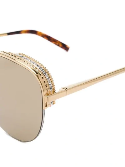 Shop Boucheron Aviator Sunglasses In Metallic