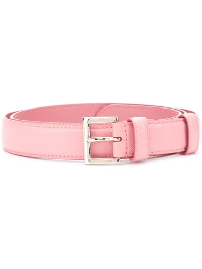 Shop Prada Buckle Belt In Pink
