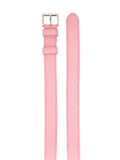 Shop Prada Buckle Belt In Pink