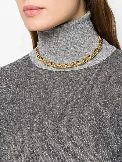 AMBUSH CHAINLINK CHOKER NECKLACE - 金色