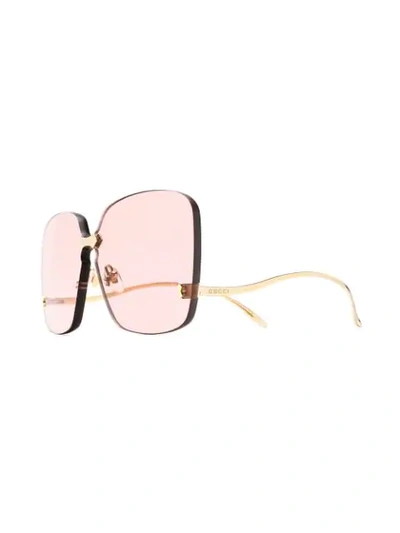 Shop Gucci Oversized Sunglasses In Pink