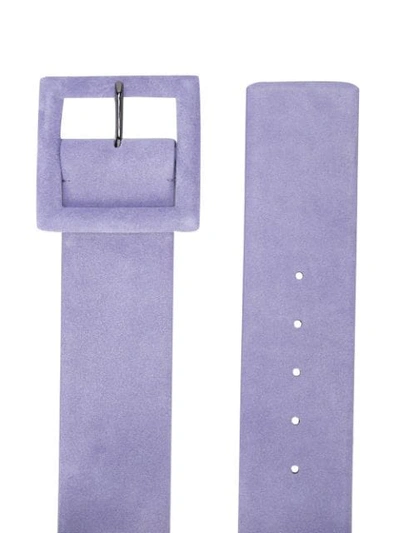 Shop Carolina Herrera Oversized Buckle Belt In Purple