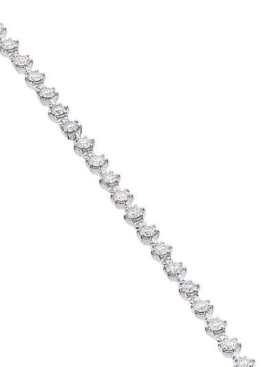 Shop Jade Trau Penelope 18k White Gold And Diamond Tennis Bracelet In Metallic