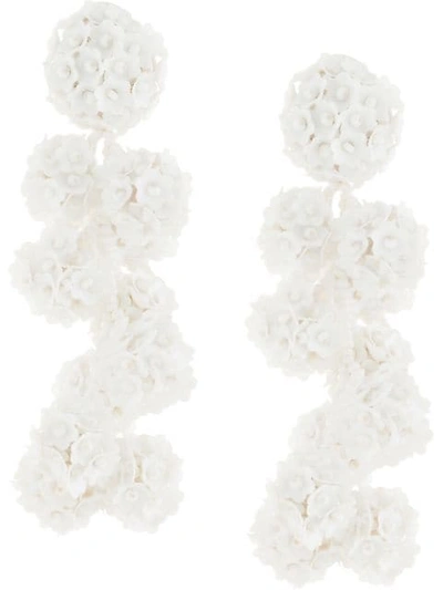 Shop Sachin & Babi Beaded Flower Earrings - White