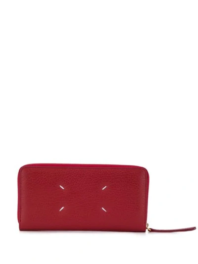 Shop Maison Margiela Classic Continental Wallet In Red
