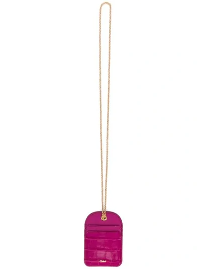 Shop Chloé Walden Necklace In 6q5 Graphic Pink