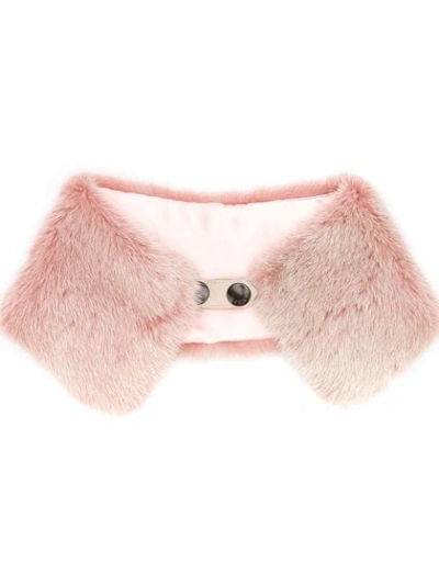 Shop Liska Fur Collar In Pink