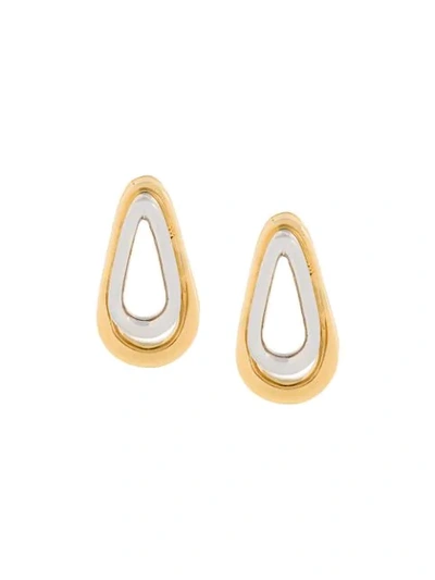 Shop Annelise Michelson Double Ellipse Earrings In Gold