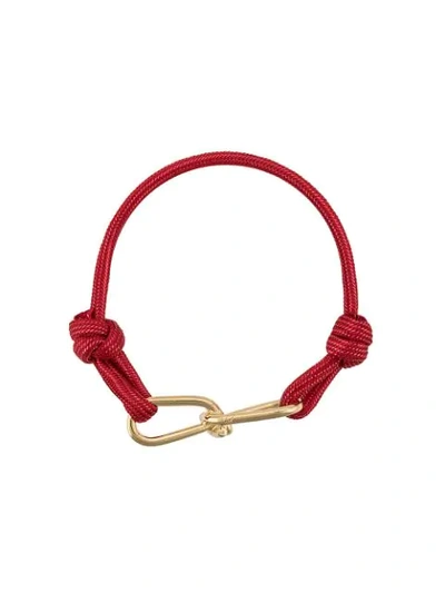 Shop Annelise Michelson Medium Wire Cord Bracelet In Red
