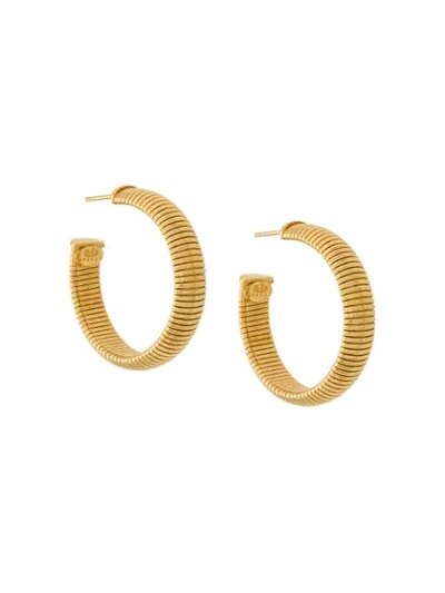 Shop Gas Bijoux Milo Hoop Earrings In Metallic