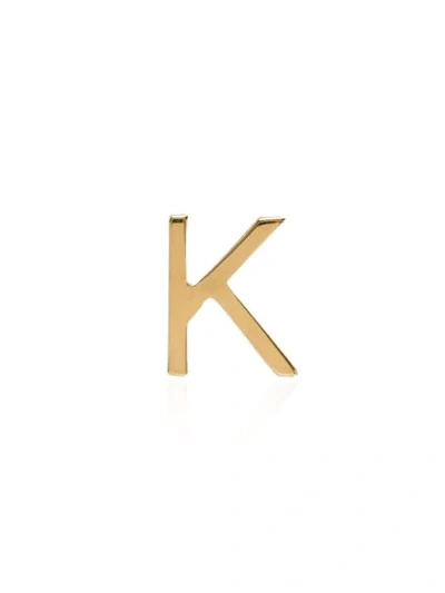 Shop Loquet K Letter Charm In Gold