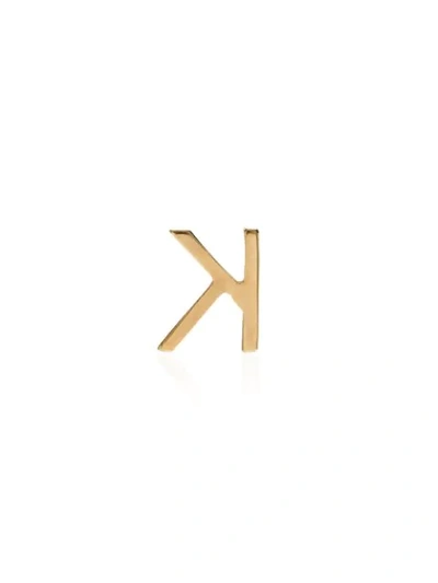 Shop Loquet K Letter Charm In Gold