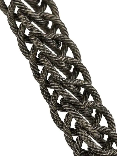 Shop Lanvin Textured Chain Necklace In Metallic