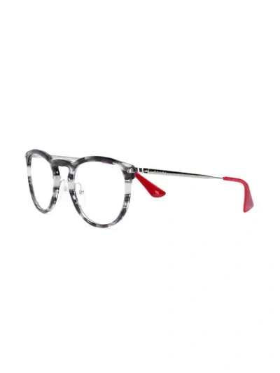Shop Prada Round Frame Glasses In 2571o1