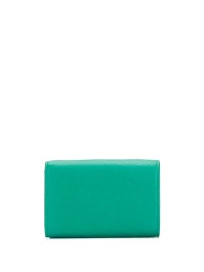 Shop Balenciaga 'papier' Portemonnaie Mit Logo - Grün In Green
