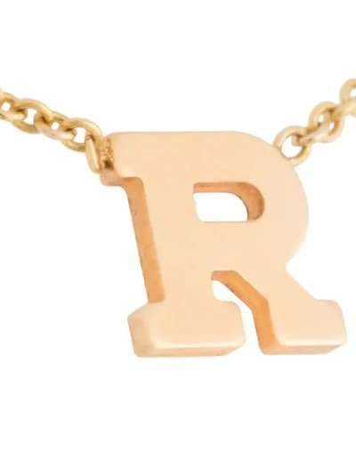 Shop Zoë Chicco 14kt Yellow Gold R Initial Necklace