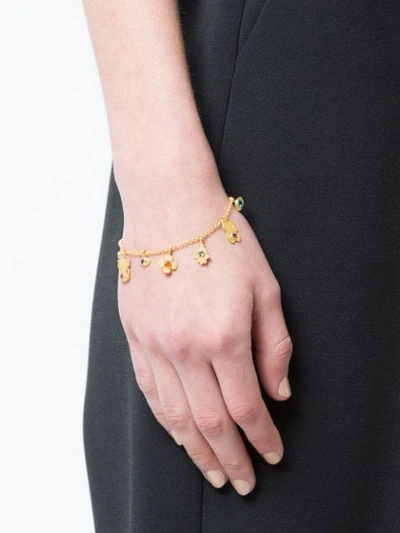 Shop Marie Helene De Taillac Capitol Xx Collection Charm Bracelet In Metallic