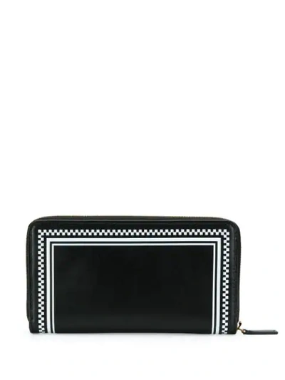 Shop Versace 90s Vintage Logo Continental Wallet In Black