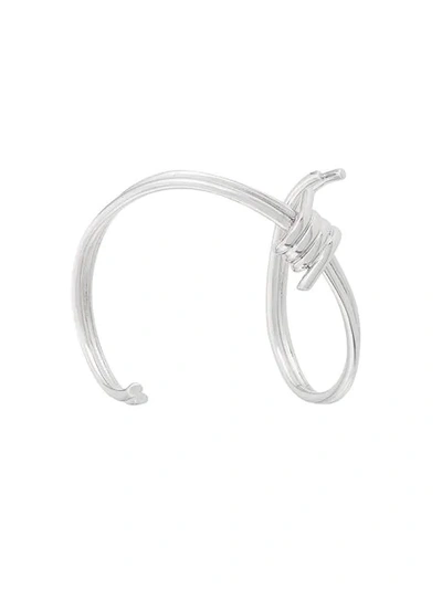 Shop Annelise Michelson Bondage Bracelet In Silver