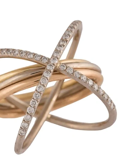 Shop Charlotte Chesnais Crossover Ring In Metallic