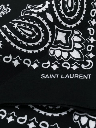 SAINT LAURENT BANDANA PRINT SCARF - 黑色