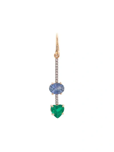 Shop Irene Neuwirth 18kt Goldohrring Mit Diamanten In Blue