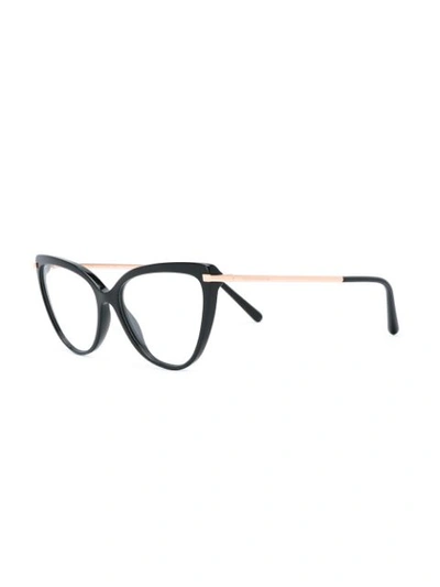 Shop Dolce & Gabbana Cat-eyed Frame Glasses In Black
