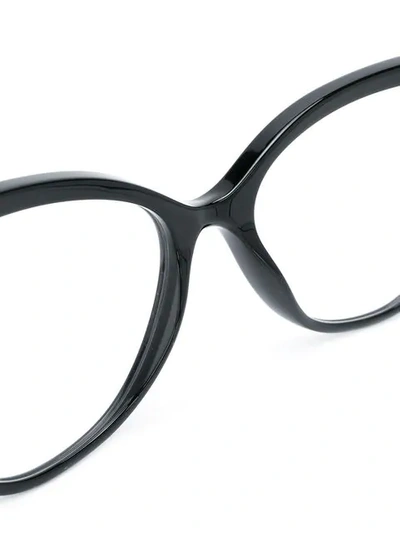 Shop Dolce & Gabbana Cat-eyed Frame Glasses In Black