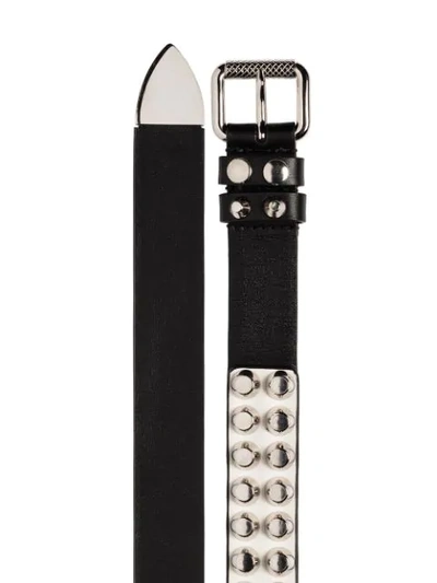 Shop Prada Studded Belt In Black