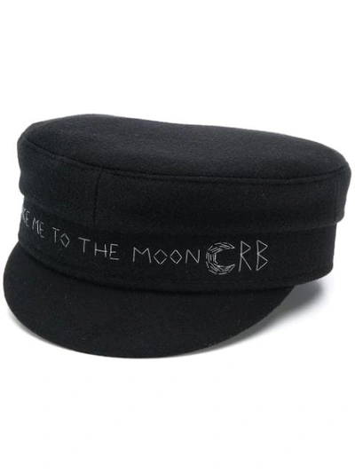 Shop Ruslan Baginskiy Embroidered Detail Baker Hat In Black