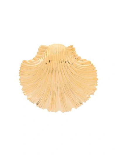 Shop Atu Body Couture Large Shell Earrings In Gold