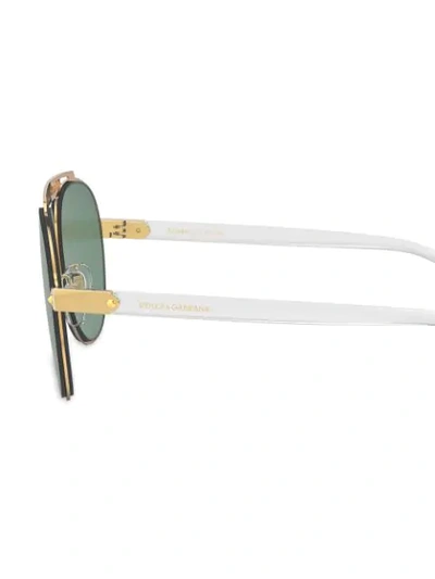 Shop Dolce & Gabbana Aviator Sunglasses In Gold