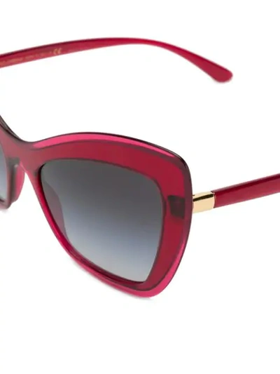 Shop Dolce & Gabbana Oversized Cat Eye Sunglasses In Pink