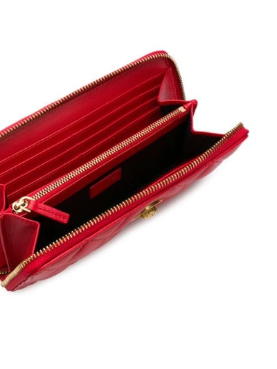 Shop Versace Tribute Quilted Wallet In Red