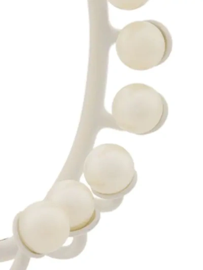 Shop Mugler Pearl Ear Cuff In White