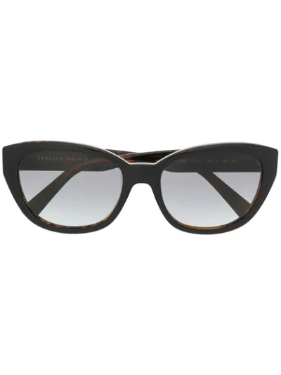 Shop Versace Cat-eye Sunglasses In Brown