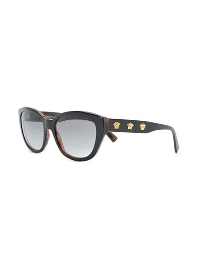 Shop Versace Cat-eye Sunglasses In Brown