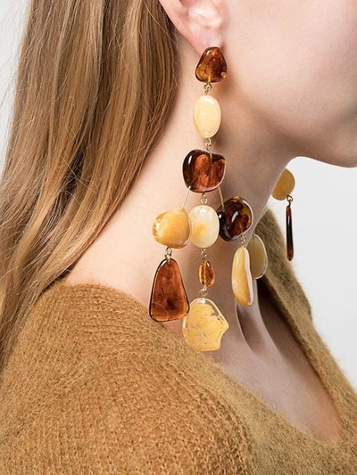 Shop Cult Gaia Sloane Earrings In Brown