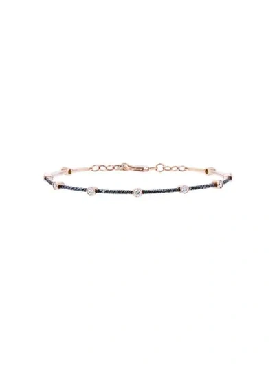 Shop Alemdara Nuran Black Diamond Bracelet In Metallic