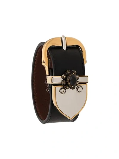 Shop Alexander Mcqueen Medieval Bracelet - Black