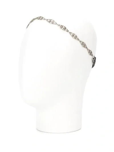 Shop Saint Laurent Beaded Hairband In Black